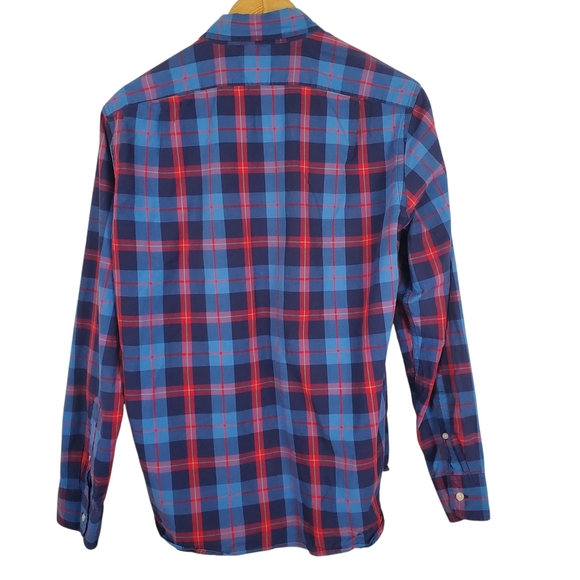 J. Crew Blue and Red Plaid Casual Button Down Shirt. MED. C0039 - Picture 6 of 10